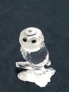 Swarovski Crystal Up In The Trees Owl On Frosted Branch Figurine 119442 NO BOX - Picture 1 of 8