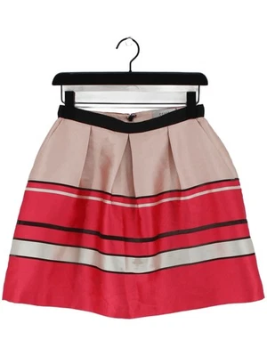 Coast Women's Mini Skirt UK 10 Pink Striped 100% Polyester Short Mini - Image 1 of 4