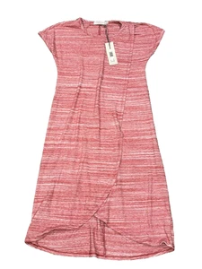 NEW Mododoc Women's Printed SS Crossover Dress XS Red Space Dyed - Picture 1 of 8