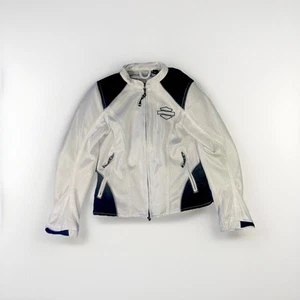 Harley-Davidson Womens White Mesh Jacket side strap Extra Small - Picture 1 of 6