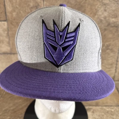 Transformers Decepticon Logo Gray & Purple Snapback Hat CapNew Era 9Fifty OSFM - Image 1 of 4