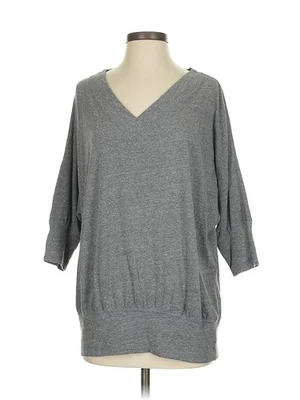 Fluxus Women Gray 3/4 Sleeve T-Shirt S - Image 1 of 4