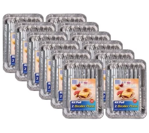 Hefty Ez Foil Large Broiler Pans 11X8x1 Silver Baking Pan Pack Of 10 - Picture 1 of 2