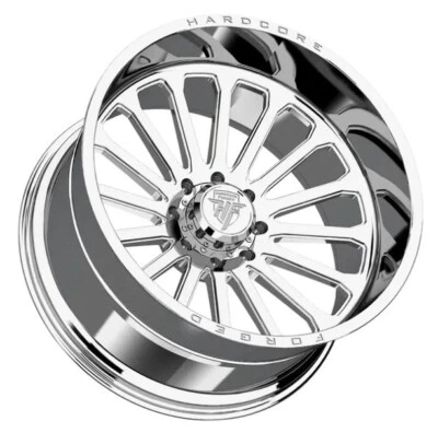 4  NEW 26x14 Hardcore Forged Wheels Trump -76 Polished 6x5.5 6x139.7 Chevy GMC - Image 1 of 3