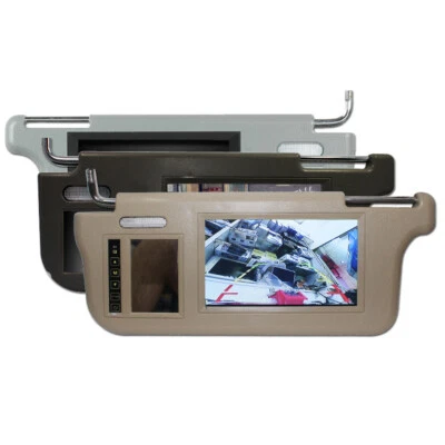 7" Car Sunvisor Rear View Mirror Screen LCD Monitor DVD/VCD/GPS/TV Right/ Left - Image 1 of 4