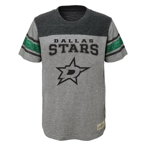 NHL Dallas Stars Youth Boys Heritage Short Sleeve Tee, Large(7), Heather Grey Cover