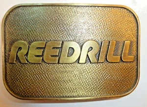 Reedrill Belt Buckle Solid Brass Mining Construction Equipment RJ Co. Texoma Vtg - Picture 1 of 5