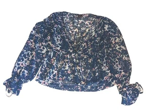 Mod Lusive size L New Floral Chiffon Blouse Top - Picture 1 of 8
