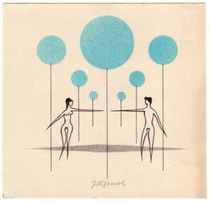 JAROSLAV BENDA: Kleingraphik/Neujahrsgraphik P. F. - Foto 1 di 1