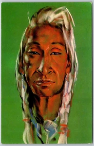Postcard Gerda Christoffersen Indian Chief Indigenous Peoples Portrait Art - Picture 1 of 2