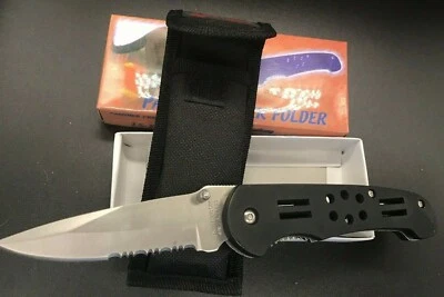 Panther Creek Folder Knife Frost Cutlery 15-7775B w/ Pouch 4 1/2 Inch Stainless - Image 1 of 4