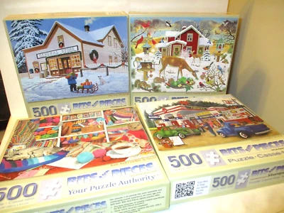 Juego de 4 brocas y piezas, rompecabezas de 500 piezas Foto 1 de 4