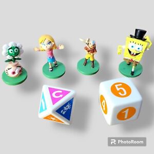 Scene It! Replacement Set of 4 Game Tokens and Dice  Nickelodeon Version
