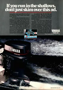 Yamaha Outboard Boat Motor If You Run In The Shallows 1987 Original Print Ad X1 - Picture 1 of 2