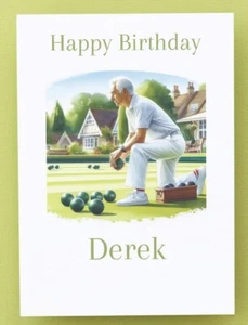Birthday Card, Personalised Bowling Birthday Card, Sports Birthday Card, Size A5 - Picture 1 of 2