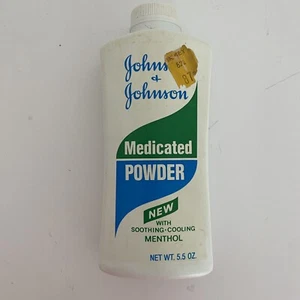 Johnson & Johnson Medicated Powder Menthol 5.5 Oz Open Bottle Display Prop - Picture 1 of 4