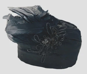 Antique 1900s Victorian Edwardian Woman's Cloche Style Hat w/ Box - Picture 1 of 19