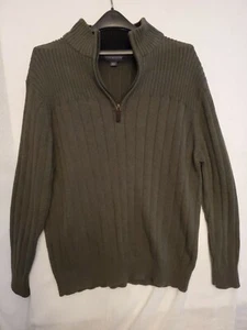 Covington Herren Rippstrick Baumwolle grün 1/4 Zip Pullover Sweater Gr. xxl - Bild 1 von 10