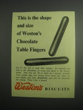 1948 Weston's Biscuits Ad - This is the shape and size