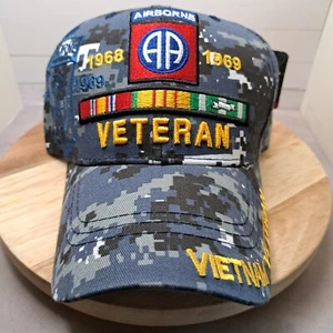BRANDNEU AIRBORNE VIETNAM VETERAN 1968-1969 STICKEREI KAPPE US WARRIORS - Bild 1 von 6