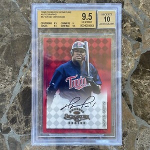 DAVID ORTIZ 1998 DONRUSS SIGNATURE AUTOGRAPHS ROOKIE🔥BGS 9.5/10 GEM MINT🔥