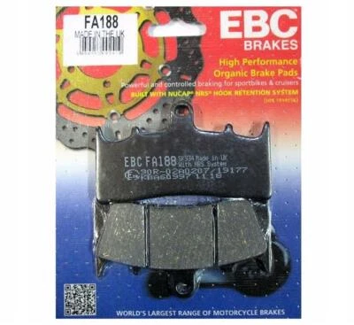 Pastillas de freno delanteras orgánicas EBC para FA188 SUZUKI GSXR 1000 K1/K2 2001 - 2002 Foto 1 de 3