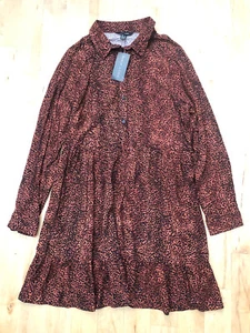 Brand New Womens New Look Burnt Orange Shirt Dress Size UK 16. RRP £19.99. - Picture 1 of 3