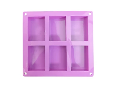 Rectangle Mould 6 Cell - Silicone Moulds For Soap Making - Image 1 of 2