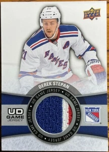 2015-16 Upper Deck UD Game Jersey 3 COLOUR Derek Stepan #GJ-DS New York Rangers - Picture 1 of 2