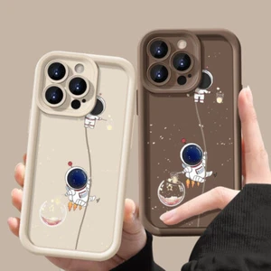 Astronaut Cartoon Phone Case For iPhone 16 Pro Max 15 14 13 12 11 Soft TPU Cover - Picture 1 of 25
