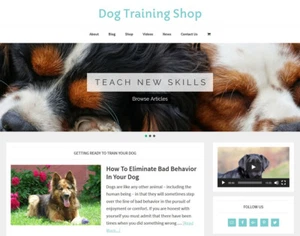 [NEW DESIGN] DOG TRAINING store blog website business for sale AUTO CONTENT - Picture 1 of 4