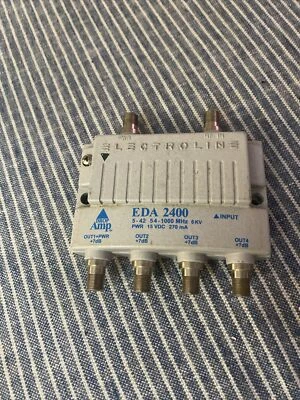 Electroline EDA 2400 drop amp for cable CATV, Antenna, RF, TV AMP Tested - Image 1 of 3