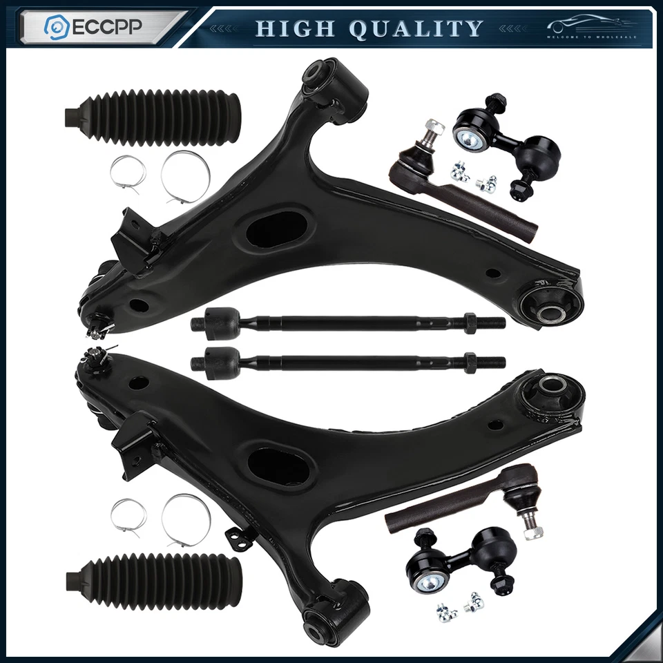 Front Control Arm with Ball Joint Tie Rod End Link For 2009-2013 Subaru Forester - Image 1 of 4