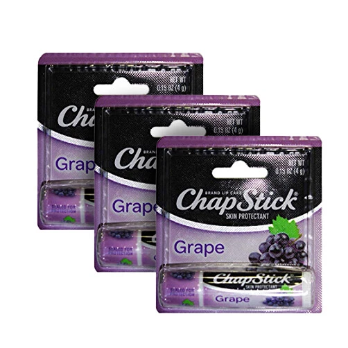 Paquete de 3 bálsamo para el cuidado de los labios con sabor a uva Chapstick sin parabenos ENVÍO GRATUITO Foto 1 de 1