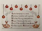Halloween, FA Owen No 851, Signed JPS, Apples Hanging in a Row, Flaming Candles