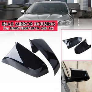 1 par de tapas de espejo negro brillante aptas para BMW E60 F10 F11 F06 F12 F13 F01 F02, - Imagen 1 de 7