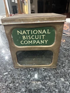 ANTIKE PRIMITIVE NATIONAL BISCUIT COMPANY LADEN WERBUNG BLECHDOSE - Bild 1 von 16