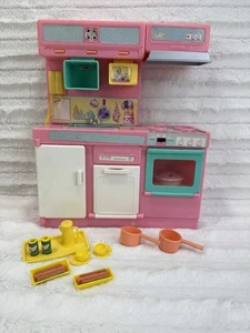 Rarität Vintage 1991 Barbie Lights & Sounds rosa Küche Spielset funktioniert - Bild 1 von 12