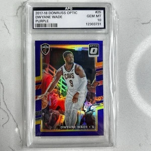 2017-18 Donruss Optic Dwyane Wade #25 Purple Holo APG 10 Graded Basketball - Picture 1 of 4
