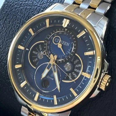 Citizen Calendrier Dual Tone Moonphase Men's Watch Eco-Drive BU0054-52L - Image 1 of 4