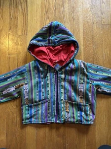 Unisex Small kids Multicolored Hippie Jacket| Patchwork | Boho | Zipped Hoodie - Picture 1 of 3