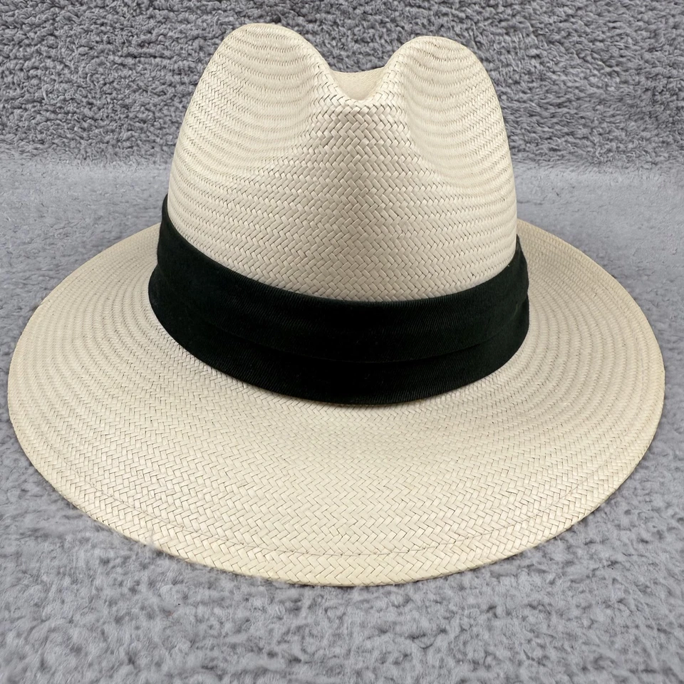 Sombrero Scala Classica Fedora Para Hombre Mediano Hecho a Mano Fibra Natural Banda Negra Foto 1 de 4
