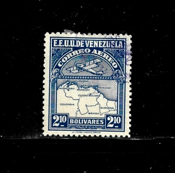 Sello Venezuela Scott # C11-2.10b-usado/VLH-NG-1930-correo aéreo Foto 1 de 1