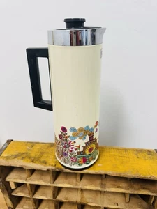 Vintage Floral Steamboat Vacuum Flask Coffee Bottle Insulated Pitcher - Picture 1 of 2