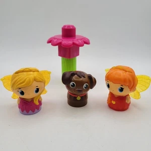MEGA BLOKS First Builders Lil Princess Fairy Orange Puppy Dog Pink Flower & Stem - Picture 1 of 10