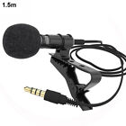 3.5 mm Jack Mini Lavalier Lapel Microphone Clip-on W/ Mic For Mobile Phone