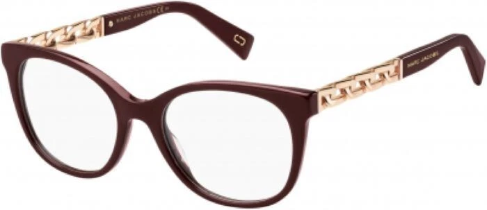 Marcos de anteojos de borde completo ovalados borgoña para mujer MARC JACOBS 335 LHF 52-19-140 Foto 1 de 1