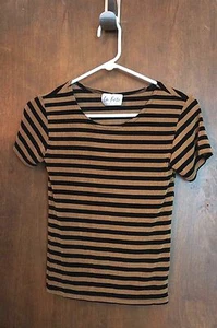 DAMEN-STRICKTOP "LA FETE" GESTREIFT: GRÖSSE SMALL - Bild 1 von 2