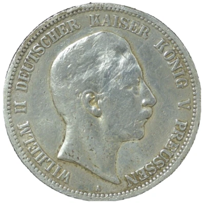 1903 A WILHELM II GERMAN 5 MARK SILVER LARGE COIN 27.8 GR 38MM - GREAT CONDITION - Image 1 of 2