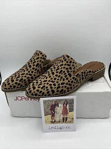 INDIGO Rd. Leopard Print Loafer Mules Size 9M. New Free Ship - Picture 1 of 5